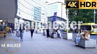 【4K HDR】 Beautiful Sunset walk in Manchester City  2022 | Walking tour in UK