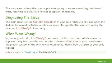 Fixing the Nullptr Exception in Your Android Kotlin App: A Beginner’s Guide