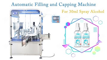 Automatic Filling and Capping Machine for 30ml spray alcohol