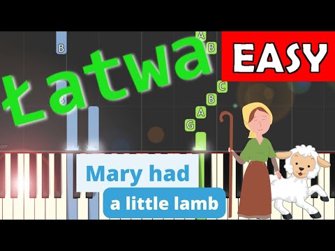 🎹 Mary Had a Little Lamb - Piano Tutorial (łatwa wersja) 🎵 NUTY W OPISIE 🎼