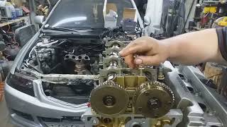 Сборка мотора на Хонда Аккорд двигатель К24