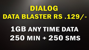 Dialog new DATA Blaster  Rs .129 DATA card 2020 June