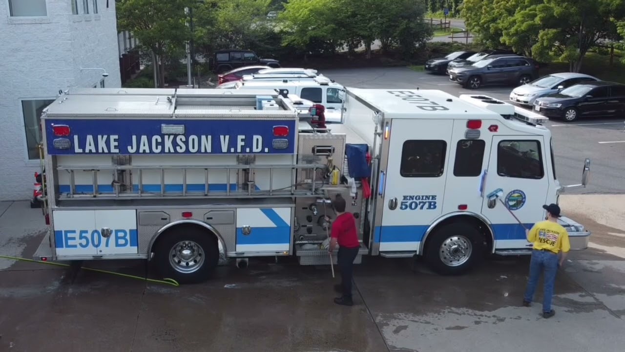 Washing Fire Engine 507. Lake Jackson Volunteer Fire Department. 