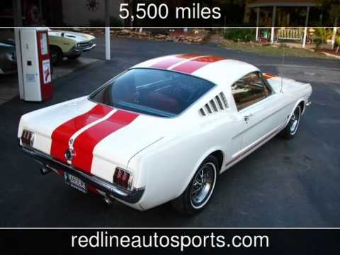 1965 Mustang Fastback Gt Stripes Wimblwdon White Red Pony