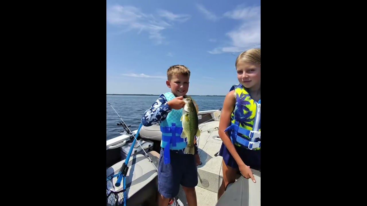 Bass fishing with the kids