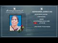 Funeral service of mariamma james 49  elavumkal house  chethackl  ranni