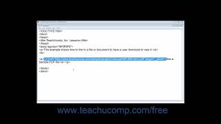 HTML5 and CSS3 Tutorial Linking to Other Types of Files Training