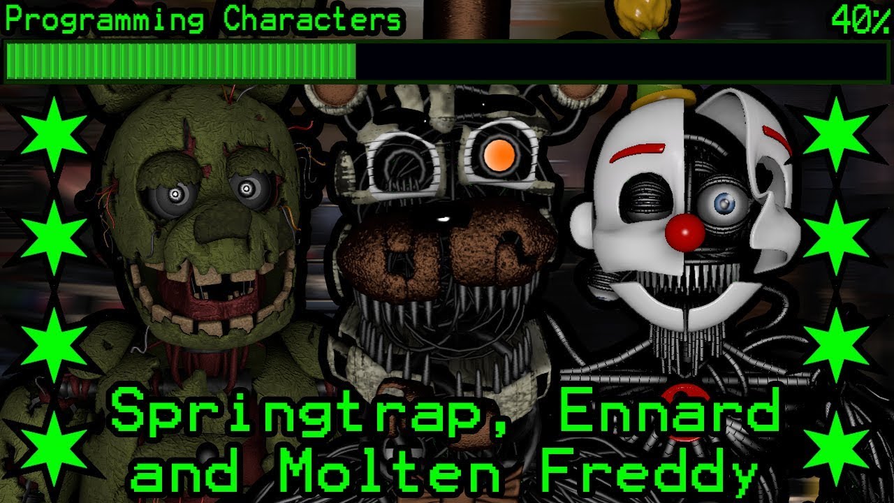 Twisted molten freddy and molten ennard : r/fivenightsatfreddys