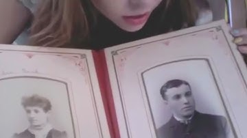 Unintentional ASMR 👻 Girl Showing Old Photobooks from Abandoned Houses