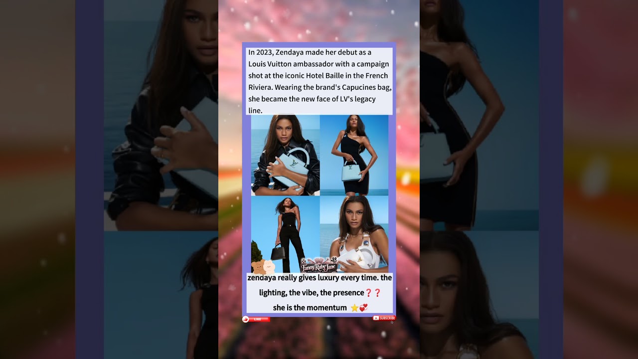 In 2023, Zendaya made her debut as a Louis Vuitton ambassador with a campaign shot at the iconic