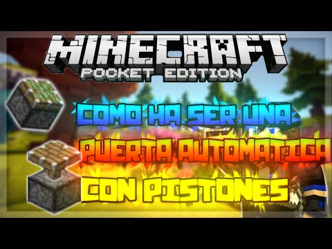 COMON HASER UNA PUERTA AUTOMATICA CON PISTONES EN MINECRAFT PE @crafterzack5797