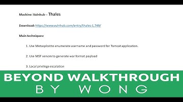 Cyber Security | Ethical Hacking |  Pentesting Lab | Vulnhub |  Walkthrough |  Thales