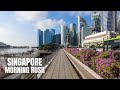 Singapore City: Morning Rush Downtown Cycling Ride