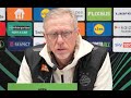Pressekonferenz mit SK Rapid-Trainer Peter Stöger nach der UECL-Heimniederlage gegen ACF Fiorentina