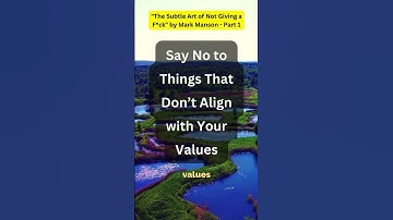 "The Subtle Art of Not Giving a F*ck" by Mark Manson - Part 1  #books