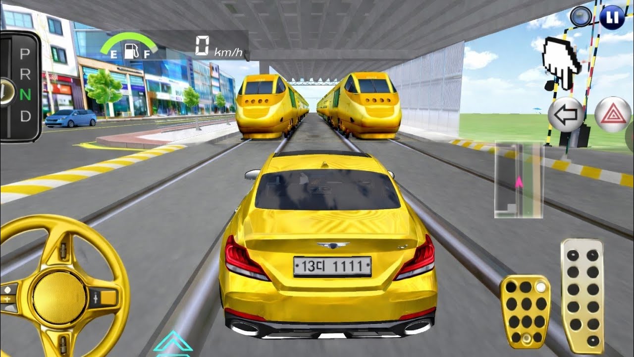 New Realistic Golden Car & Golden Bullet Train - 3D Driving Class 2026