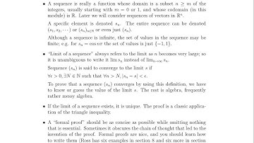 Math 23a.  Week 5, Video 3: Quantifiers and Negation, Sequences & Limits