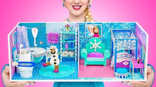 How To Build a Magical Frozen Tiny House at Home for REAL❗ DIY Princess Elsa Bedroom, Bathroom ❄