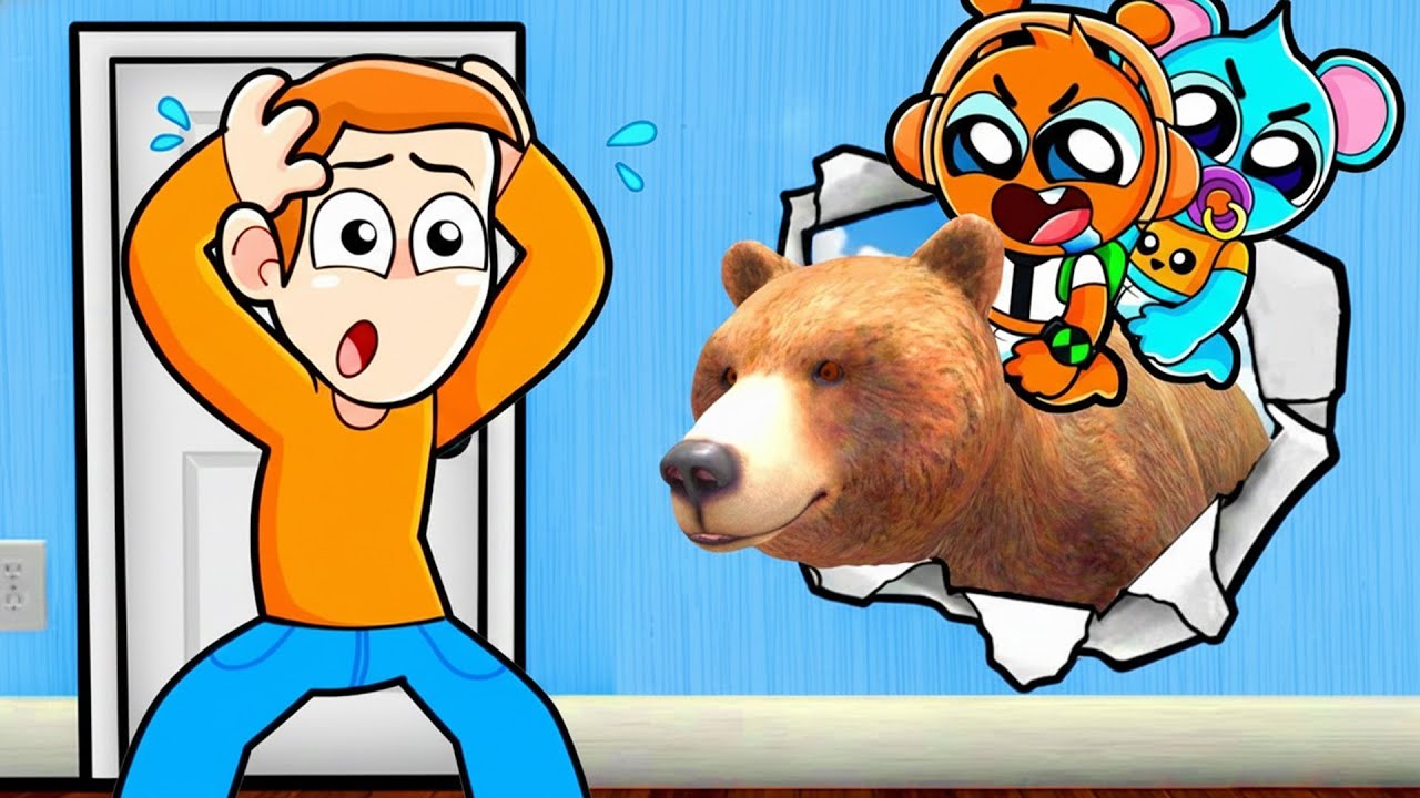 ¡BEBE OREN y BEBE SKY DESTRUYEN la CASA con un OSO Y SU PAPÁ se ENOJA MUCHO! 😂 SPRUNKI