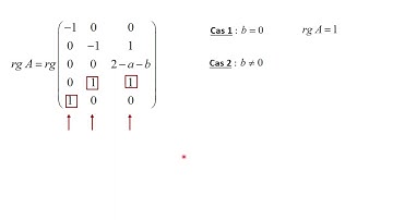 Exemple 7 de détermination du rang d