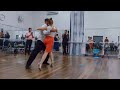 Tango lesson  connection and flexibility in close embrace