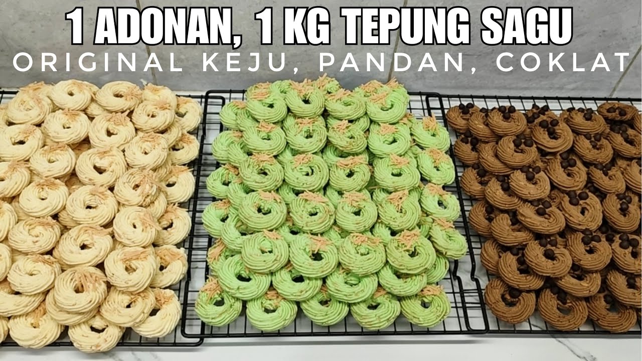 1 ADONAN, 1 KG TEPUNG SAGU renyah enak krenyes lumer SAGU KEJU ORIGINAL, PANDAN, COKLAT 1 ADONAN, 1 KG TEPUNG SAGU renyah enak krenyes lumer SAGU KEJU ORIGINAL, PANDAN, COKLAT