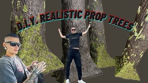 How to Make a Realistic PROP TREE Using Concrete Stamping | DIY Fake Tree Tutorial 🌲🔥