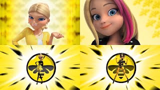 Miraculous Ladybug | Queen Bee and Vesperia Transform Together SCENE 2x24 Malediktator [FANMADE] 🐝 Resimi