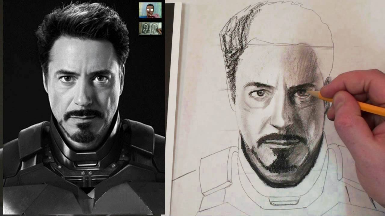 Tony Stark Drawing Tutorial  Iron Man Drawing  How to draw a Tony Stark   The Crazy Sketcher  YouTube