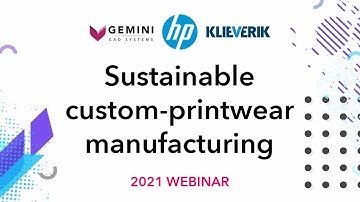 Sustainable custom-printwear manufacturing | WEBINAR