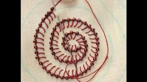 Hand Embroidery Projects : How to DIY Beaded Buttonhole Stitch + Tutorial .