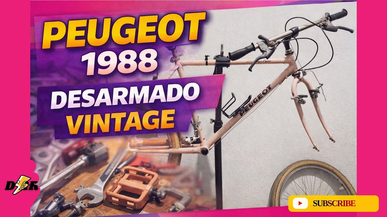 Disassembling a Vintage 1988 Peugeot Canyon Express | Original Parts in Salmon Pink