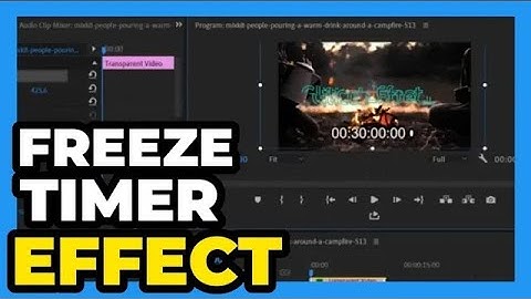 Premiere Pro CC ： How to Freeze a Timer