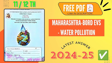Class 12 evs project - 12th evs water pollution class 11th - EVS book pdf water security 12th#study