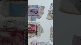 A few ideas for using up postage stamps.  #postagestamps #junkjournal #ephemera #embellishments