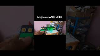 Reloj digital LED 72cmx25cm formato 12h o/y 24h #cronometro #displayled #arduino #electricidad