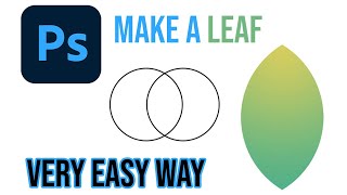 Make a LEAF Shape using Ellipse Tool in Adobe Photoshop-Leaf Logo Design By AMATEUR GRAPHICS