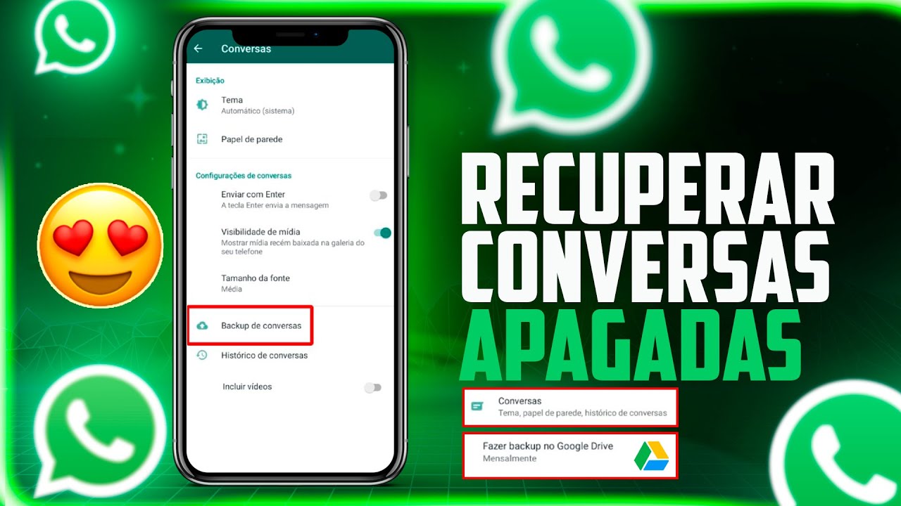 COMO RECUPERAR CONVERSAS APAGADAS DO WHATSAPP DE FORMA SIMPLES E RÁPIDA ...