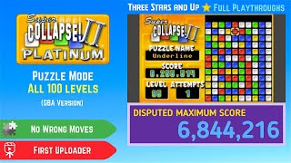 Super Collapse! II (2003, GBA) - Puzzle Mode - All 100 Levels screenshot 4