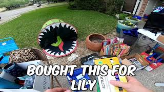 These garage sales were not as good as I hoped.  Community garage sale disappoints.