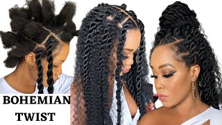 🔥How To: Boho Goddess Passion Twists /Beginner Friendly step by step / RUBBER BAND  METHOD / Tupo1