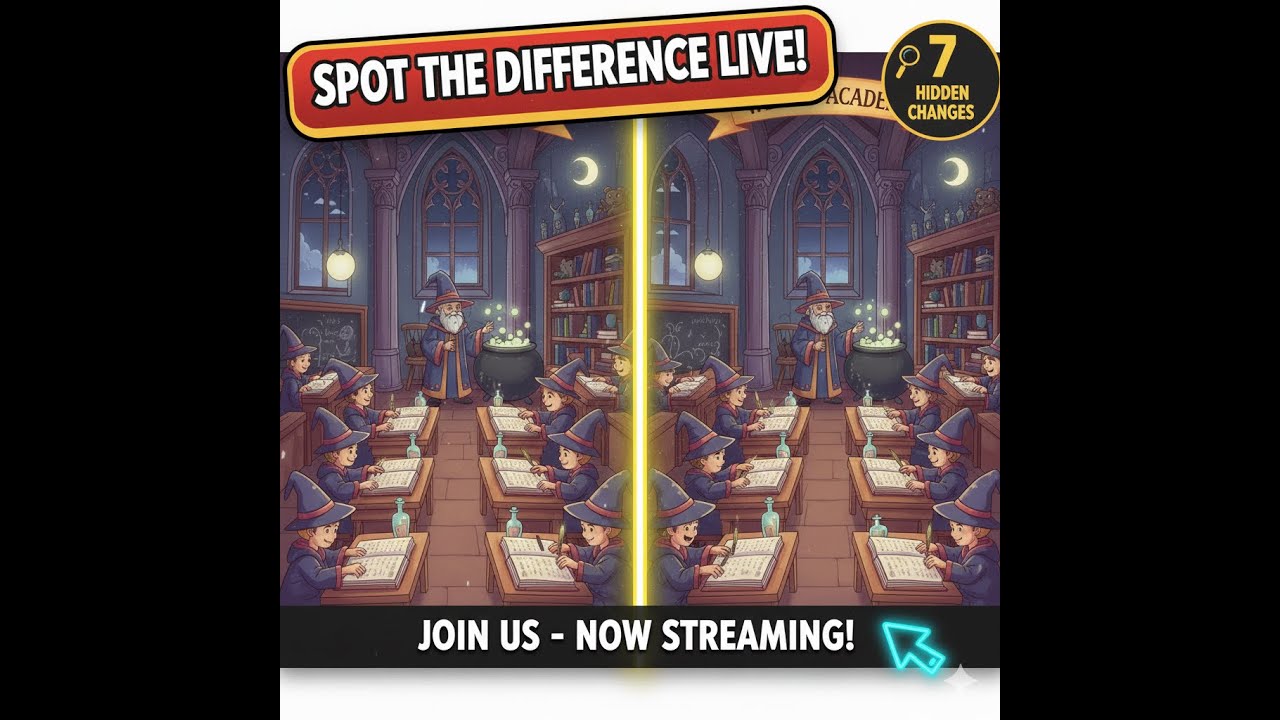 🧩 Relaxing Brain Games: Find the Difference (Interactive Stream 