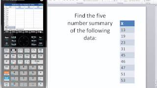 HP Prime - Statistics - Five Number Summary
