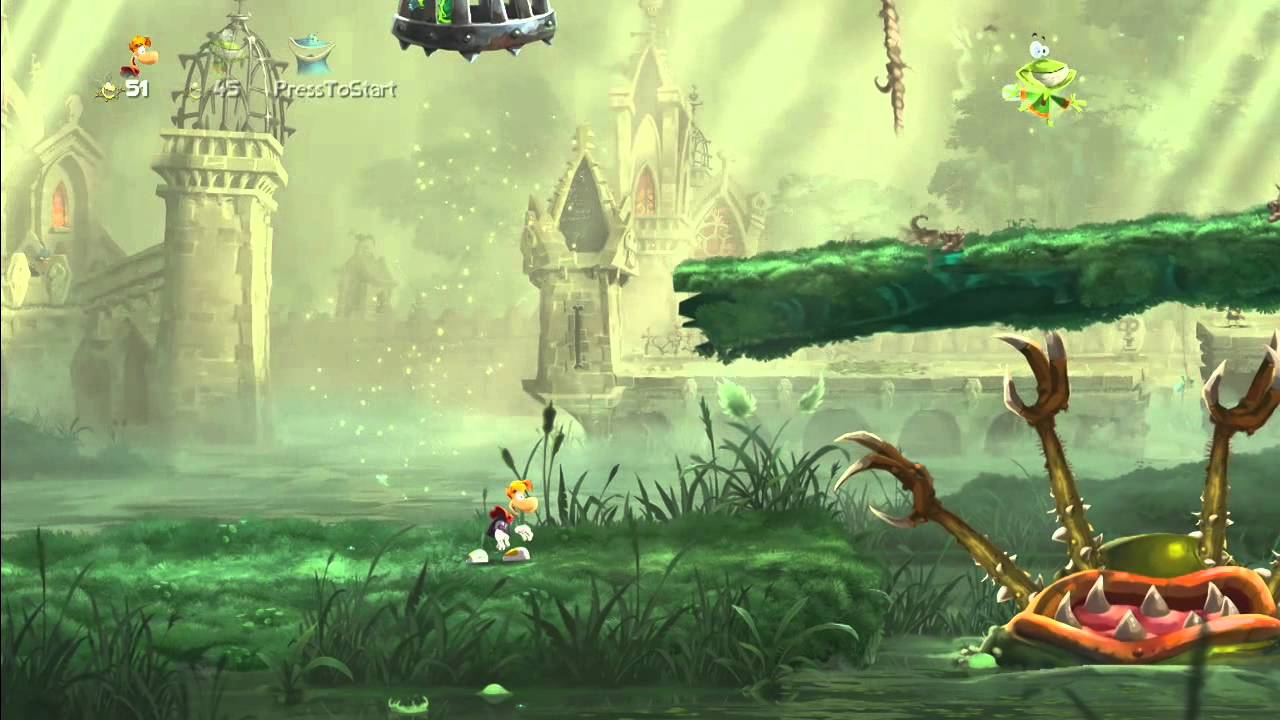 Rayman Legends Wii U Exclusivity Announced. Sequel to Rayman Origins Debut  Gameplay Video (Ubisoft E3 2012 Conference). Absolutely Beautiful 2D  Side-Scroller Uses GamePad Tablet Plus Wii U Pro Controller Together.  Supports 5