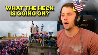 American reacts to HUGE march in Britain "Unite the Kingdom"