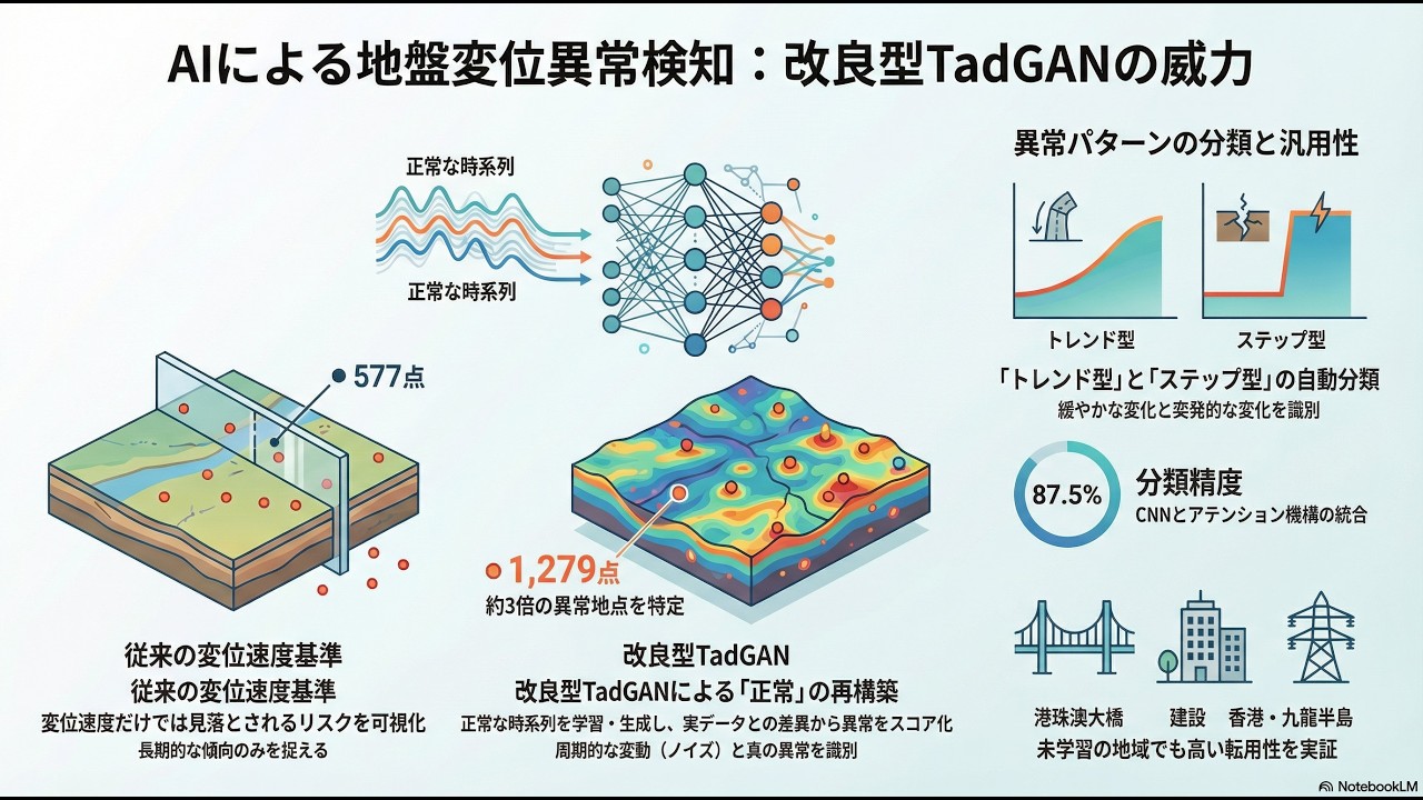 橋や道路の崩壊を防ぐ次世代モニタリング：AIがInSAR時系列データから地盤の異変を特定する仕組み