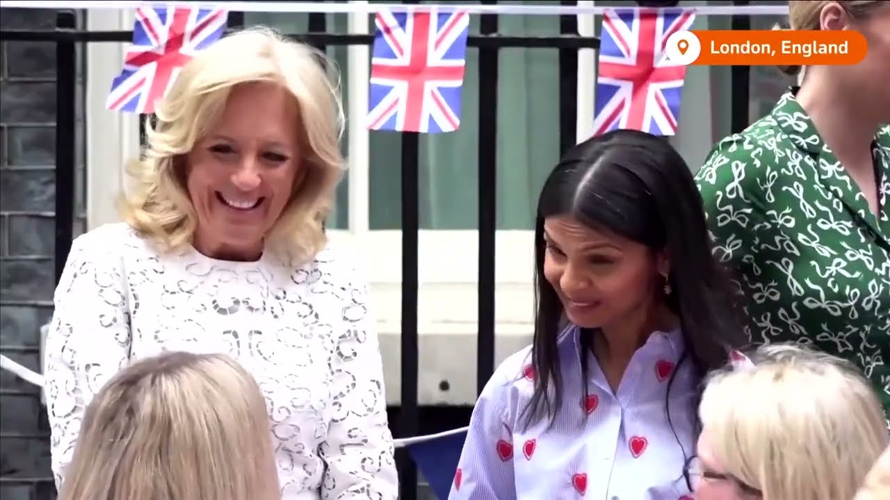 Jill Biden attends Downing Street coronation party