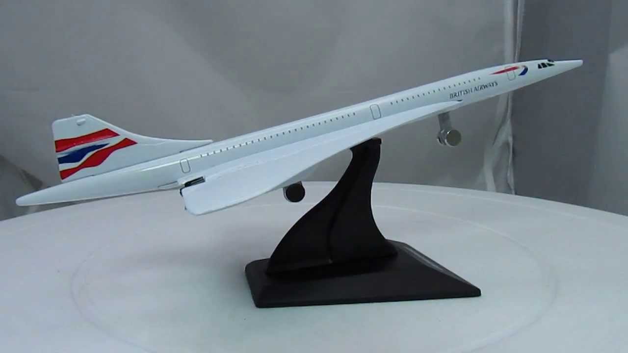 british airways concorde die cast model authentic detail - YouTube