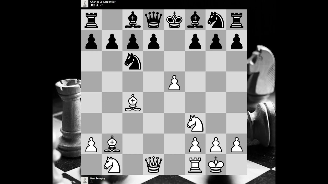 Game of the Day! Paul Morphy vs Le Carpentier 1849, chess, career