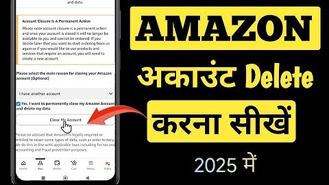 How to Delete Amazon Account Permanently | Amazon account delete kaise kare | Remove amazon Account